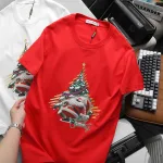 Áo Thun Nam Cổ Tròn Pack Horse In Chữ Merry Christmas (Có Size 3x)