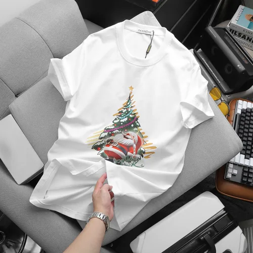 Áo Thun Nam Cổ Tròn Pack Horse In Chữ Merry Christmas (Có Size 3x)