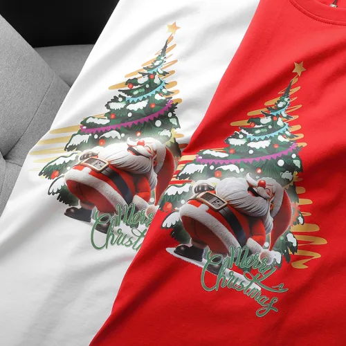 Áo Thun Nam Cổ Tròn Pack Horse In Chữ Merry Christmas (Có Size 3x)