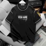 Áo Thun Nam Cổ Tròn Pack Horse In Chữ You Are Enough