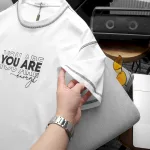 Áo Thun Nam Cổ Tròn Pack Horse In Chữ You Are Enough