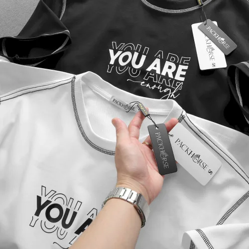 Áo Thun Nam Cổ Tròn Pack Horse In Chữ You Are Enough