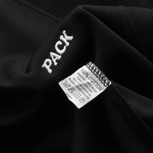 Áo Thun Nam Cổ Tròn Phối Sọc Vai Áo Và Thêu Chữ Pack Trước Ngực Có Big Size
