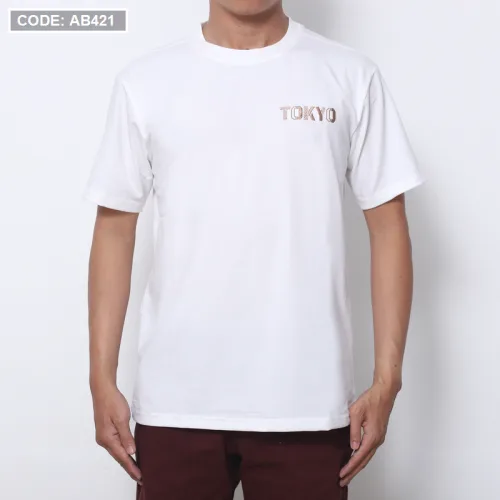 Áo Thun Nam Cổ Tròn Rayman Thêu Chữ Tokyo (Có Size 3XL)