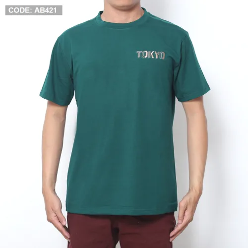 Áo Thun Nam Cổ Tròn Rayman Thêu Chữ Tokyo (Có Size 3XL)