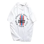 Áo Thun Nam Cổ Tròn Rurumen Màu Trắng In Chữ NYC 1987 (Có size 4x)