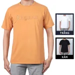 Áo Thun Nam Cổ Tròn Cotton Thêu Chữ Nổi Cao Cấp