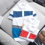 Áo Thun Polo Nam Cá Sấu Poly Phối Kẻ Sọc Màu (Có Size 3XL)