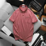 Áo Thun Nam Polo - Áo Thun Cổ Bẻ Nam Phối Sọc Ở Cổ Có Túi Trước Ngực Được Thêu Logo Chữ Paclehorse Sang Trọng Có Big Size