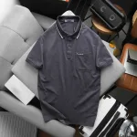 Áo Thun Nam Polo - Áo Thun Cổ Bẻ Nam Phối Sọc Ở Cổ Có Túi Trước Ngực Được Thêu Logo Chữ Paclehorse Sang Trọng Có Big Size