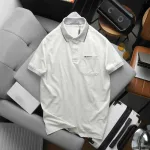 Áo Thun Nam Polo - Áo Thun Cổ Bẻ Nam Phối Sọc Ở Cổ Có Túi Trước Ngực Được Thêu Logo Chữ Paclehorse Sang Trọng Có Big Size