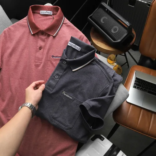 Áo Thun Nam Polo - Áo Thun Cổ Bẻ Nam Phối Sọc Ở Cổ Có Túi Trước Ngực Được Thêu Logo Chữ Paclehorse Sang Trọng Có Big Size