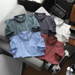 Áo Thun Nam Polo - Áo Thun Cổ Bẻ Nam Phối Sọc Ở Cổ Có Túi Trước Ngực Được Thêu Logo Chữ Paclehorse Sang Trọng Có Big Size