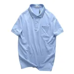 Áo Thun Nam Polo - Áo Thun Cổ Bẻ Nam Phối Sọc Ở Cổ Có Túi Trước Ngực Được Thêu Logo Chữ Paclehorse Sang Trọng Có Big Size