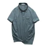 Áo Thun Nam Polo - Áo Thun Cổ Bẻ Nam Phối Sọc Ở Cổ Có Túi Trước Ngực Được Thêu Logo Chữ Paclehorse Sang Trọng Có Big Size