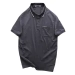 Áo Thun Nam Polo - Áo Thun Cổ Bẻ Nam Phối Sọc Ở Cổ Có Túi Trước Ngực Được Thêu Logo Chữ Paclehorse Sang Trọng Có Big Size