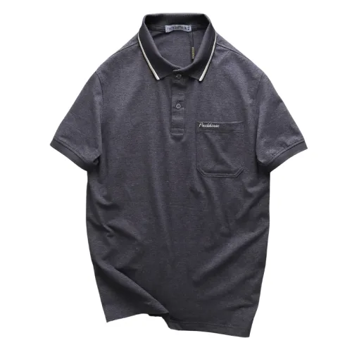 Áo Thun Nam Polo - Áo Thun Cổ Bẻ Nam Phối Sọc Ở Cổ Có Túi Trước Ngực Được Thêu Logo Chữ Paclehorse Sang Trọng Có Big Size