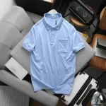 Áo Thun Nam Polo - Áo Thun Cổ Bẻ Nam Phối Sọc Ở Cổ Có Túi Trước Ngực Được Thêu Logo Chữ Paclehorse Sang Trọng Có Big Size