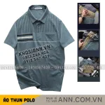 Áo Thun Nam Polo - Áo Thun Cổ Bẻ Nam Phối Sọc Có Túi Trước Ngực Sang Trọng Có Big Size