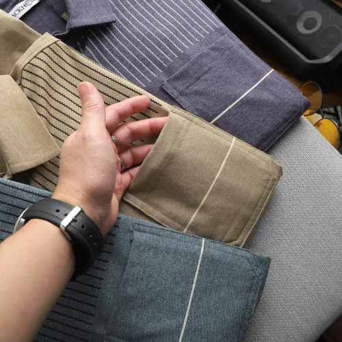 Áo Thun Nam Polo - Áo Thun Cổ Bẻ Nam Phối Sọc Có Túi Trước Ngực Sang Trọng Có Big Size