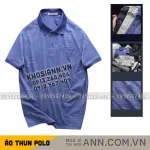 Áo Thun Nam Polo - Áo Thun Cổ Bẻ Nam Phối Sọc Hoa Túi Trước Ngực Sang Trọng Có Big Size