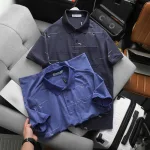 Áo Thun Nam Polo - Áo Thun Cổ Bẻ Nam Phối Sọc Hoa Túi Trước Ngực Sang Trọng Có Big Size