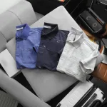 Áo Thun Nam Polo - Áo Thun Cổ Bẻ Nam Phối Sọc Hoa Túi Trước Ngực Sang Trọng Có Big Size