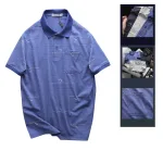 Áo Thun Nam Polo - Áo Thun Cổ Bẻ Nam Phối Sọc Hoa Túi Trước Ngực Sang Trọng Có Big Size