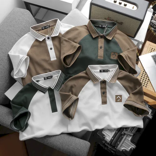 Áo Thun Nam Polo Cổ Bẻ Phối Màu Viền Bo Cổ (Có Size 3x)