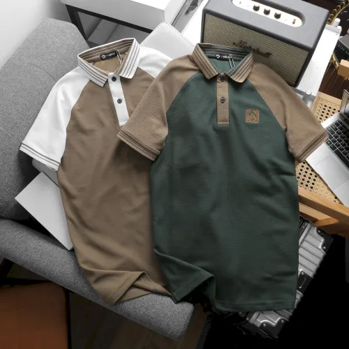 Áo Thun Nam Polo Cổ Bẻ Phối Màu Viền Bo Cổ (Có Size 3x)
