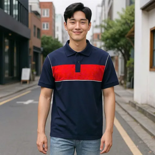 Áo Thun Nam Polo Cổ Bẻ SRB Phối Sọc Màu Trước Ngực (Có size 3x)