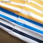 Áo Thun Nam Polo Cổ Bẻ Tay Ngắn Phối Sọc Trắng Bền Đẹp