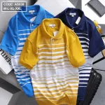 Áo Thun Nam Polo Cổ Bẻ Tay Ngắn Phối Sọc Trắng Bền Đẹp