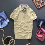 Áo Thun Nam Polo Cổ Bẻ Thêu Chữ A Phối Có Túi Thun Cotton