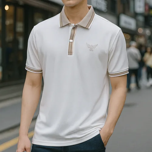 Áo Thun Nam Polo Cổ Bẻ Thêu Logo Đại Bàng (Có size 3x)