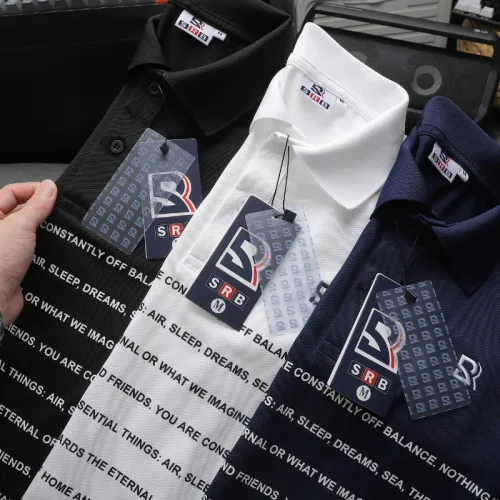 Áo Thun Nam Polo Cổ Bẻ Thêu Logo SRB Sọc Chữ (Có size 3x)