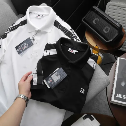Áo Thun Nam Polo Cổ Bẻ Thêu SRB Tay Phối Sọc Cá Tính (Có size 3x)