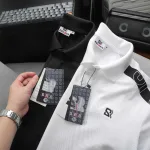 Áo Thun Nam Polo Cổ Bẻ Thêu SRB Tay Phối Sọc Cá Tính (Có size 3x)