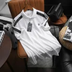 Áo Thun Nam Polo Cổ Bẻ Thêu SRB Tay Phối Sọc Cá Tính (Có size 3x)
