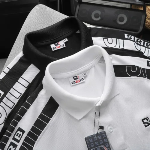 Áo Thun Nam Polo Cổ Bẻ Thêu SRB Tay Phối Sọc Cá Tính (Có size 3x)