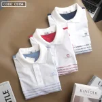 Áo Thun Nam Polo In Sọc Màu Cao Cấp