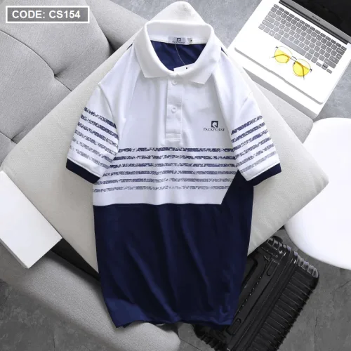Áo Thun Nam Polo In Sọc Màu Cao Cấp