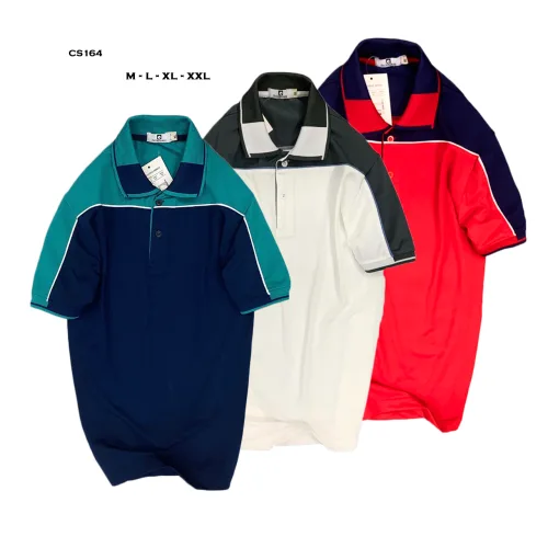 Áo Thun Nam Polo Phối Sọc Cao Cấp