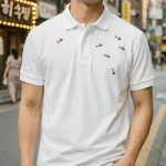 Áo Thun Nam Thêu Cá Mập Cao Cấp (Có Size 3XL)