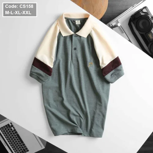 Áo Thun Nam Cá Sấu Có Cổ Tay Phối Hey Boy