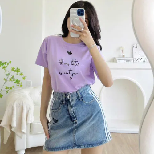 Áo Thun Nữ Cổ Tròn Size M (40-60kg) Nhiều Mẫu 3