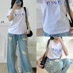 Áo Thun Nữ Cổ Tròn Size M (40-60kg) Nhiều Mẫu 3