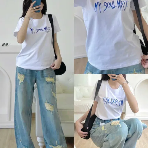 Áo Thun Nữ Cổ Tròn Size M (40-60kg) Nhiều Mẫu 3