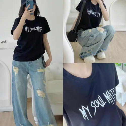 Áo Thun Nữ Cổ Tròn Size M (40-60kg) Nhiều Mẫu 5
