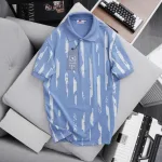 Áo Thun Polo Nam - Áo Thun Nam Cổ Bẻ In Họa Tiết Sọc Bền Đẹp Có Big Size